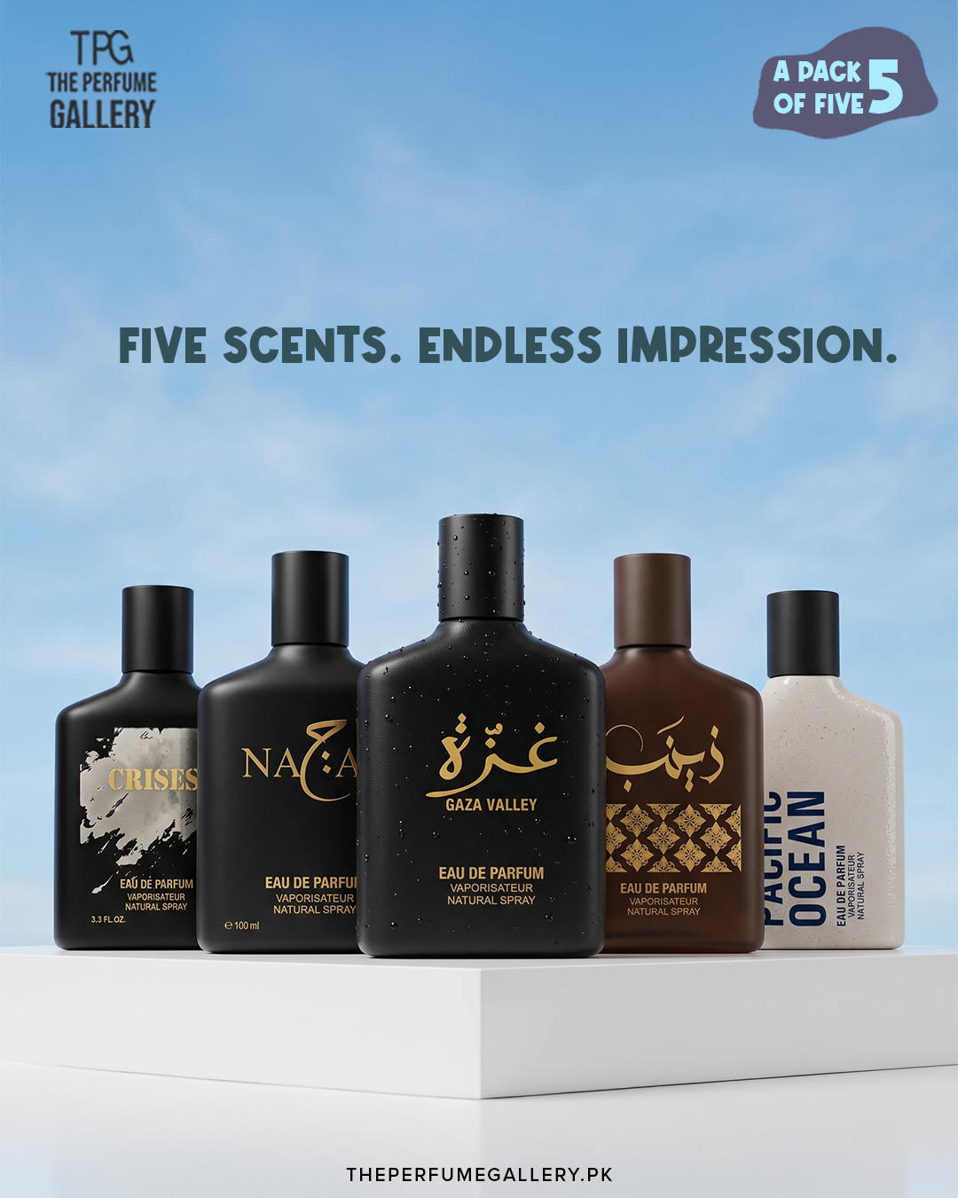 The Fragrance Pack Of 5: Pacific, Gaza, Crises, Najaf & Zainab