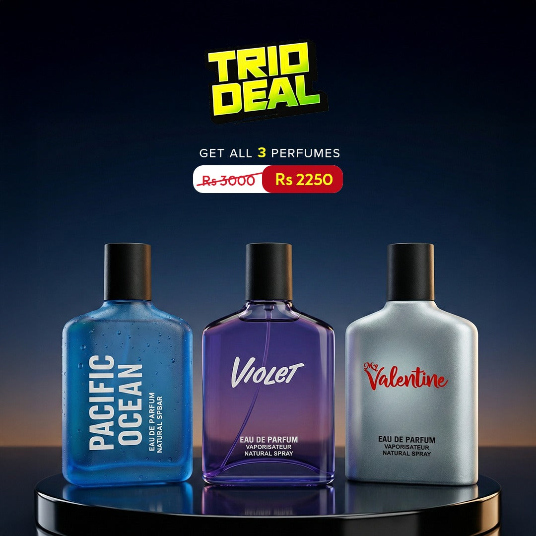 The Fragrance Trio Deal: Pacific Ocean, My Valentine, & Violet